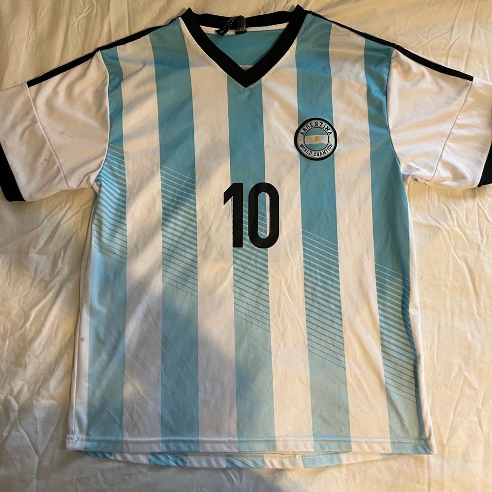 Argentina World Champs Messi Jersey